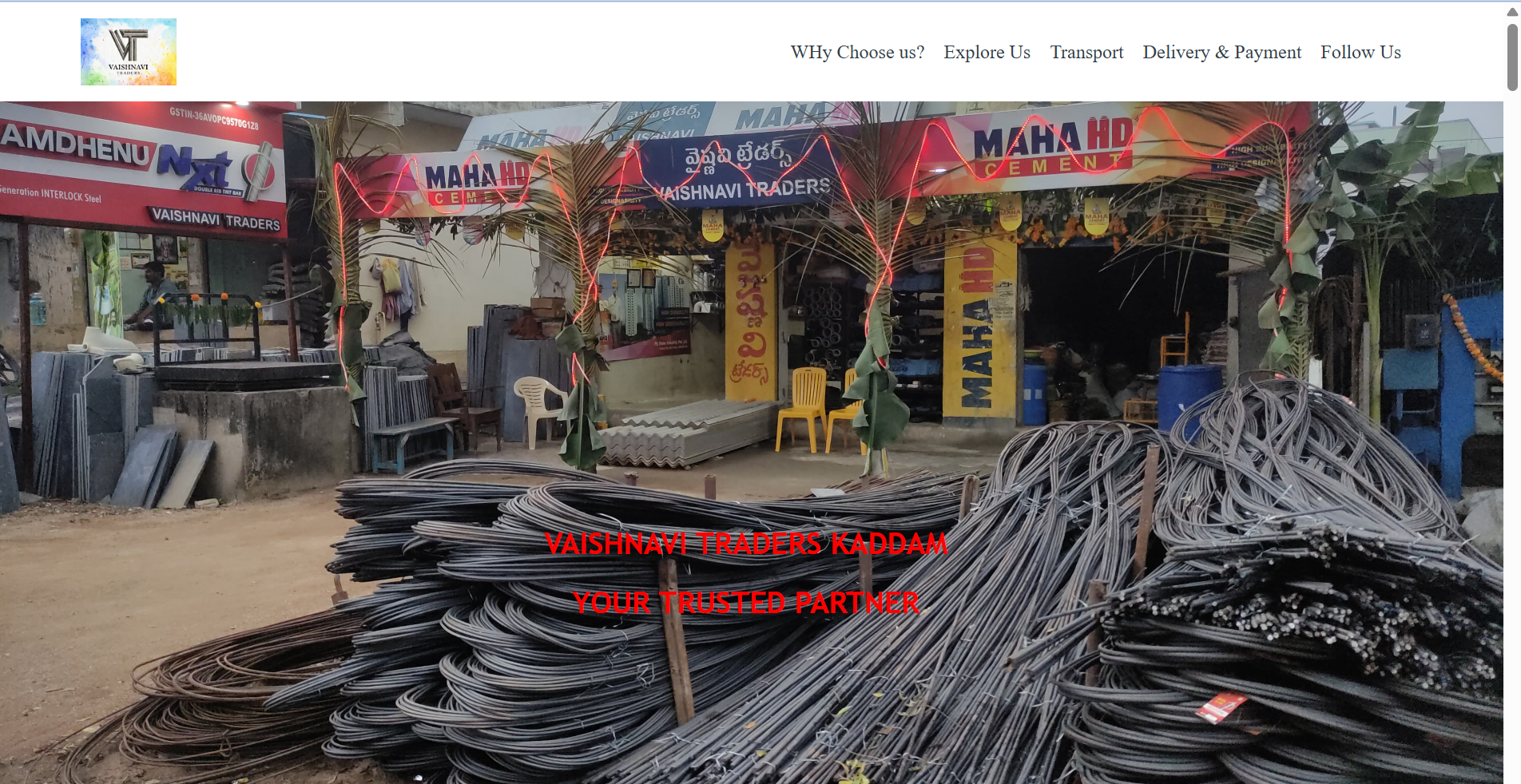 E-commerce website with product grid and shopping cart